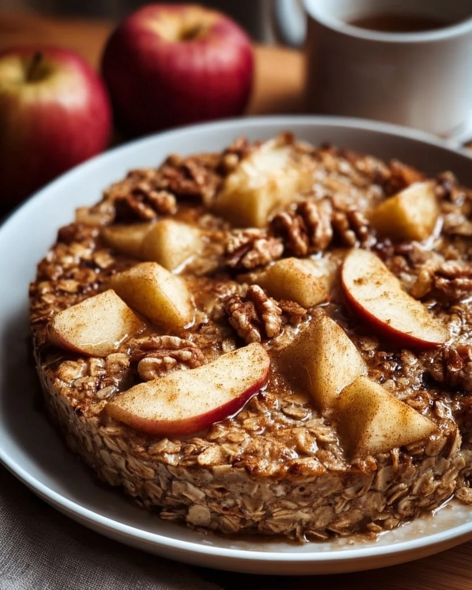 Gebackenes Haferflocken-Apfel-Zimt