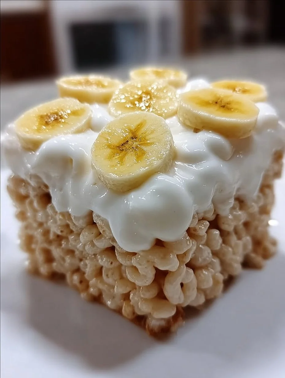 Cremiger Bananen-Pudding-Krispie-Snack