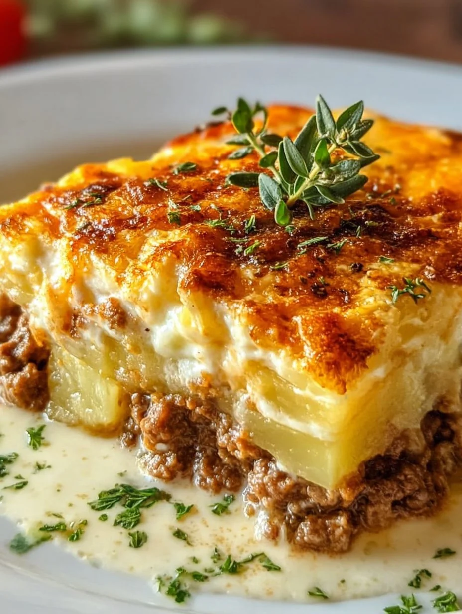 Cremiger Hackfleisch- und Kartoffelauflauf für Genießer