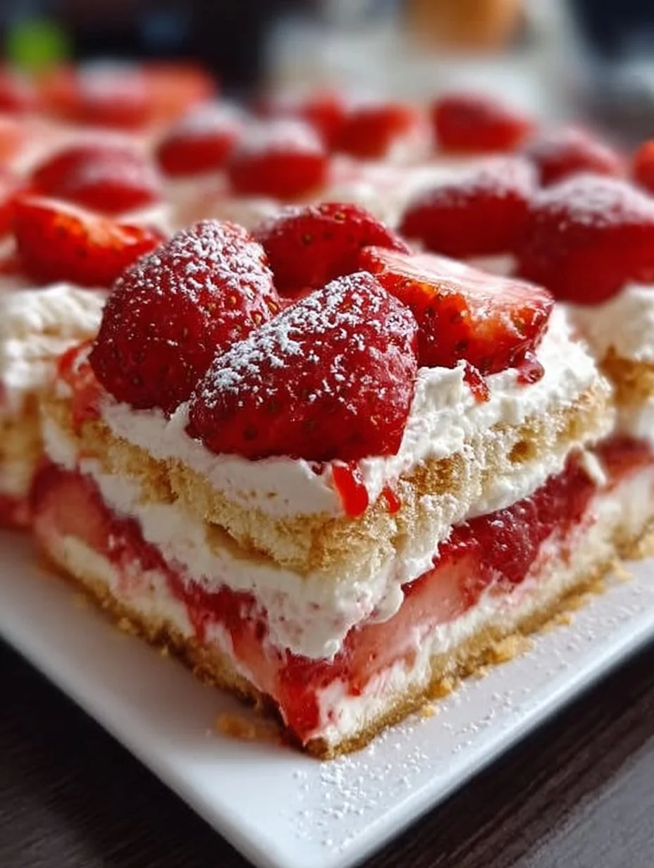 Erdbeer-Sahne-Schnitten: Ein erfrischendes Rezept genießen!