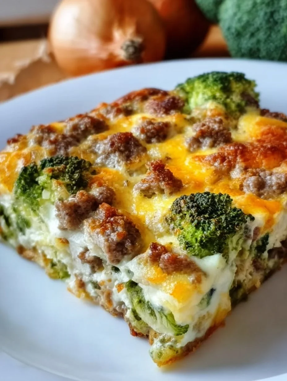 Fitness Casserole with Broccoli and Ground Meat