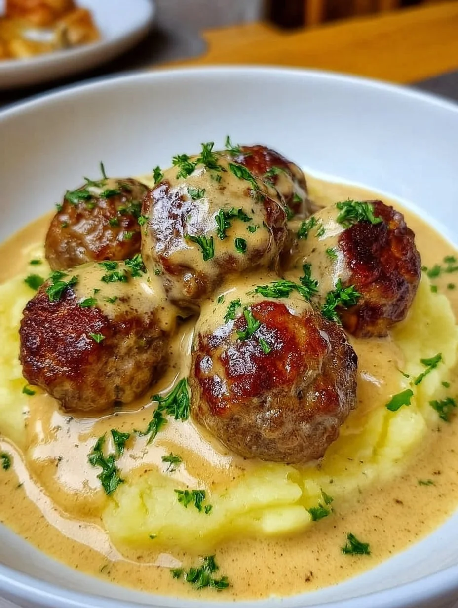 Hackbällchen mit cremiger Sauce