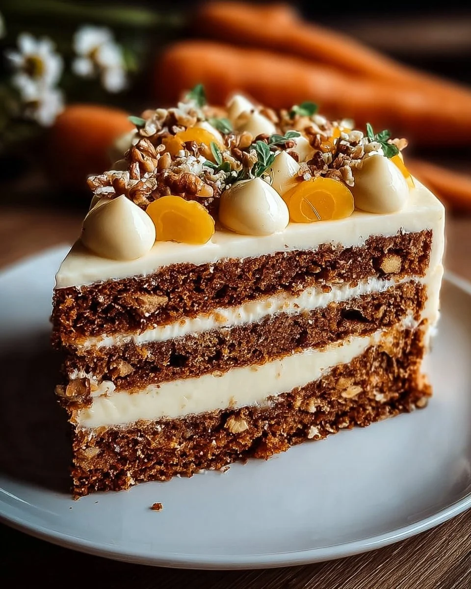 Karottenkuchen mit Weißer Schokoladenmousse