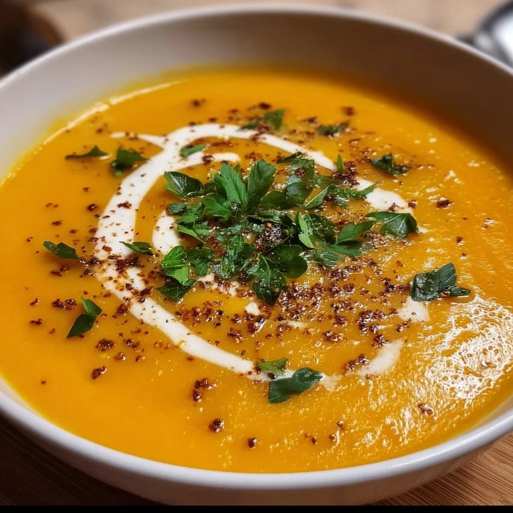 Kürbissuppe mit Kokosmilch und Ingwer