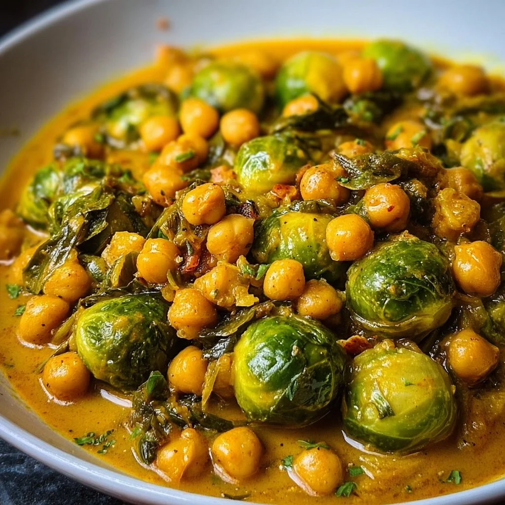 Rosenkohl-Curry mit Kichererbsen