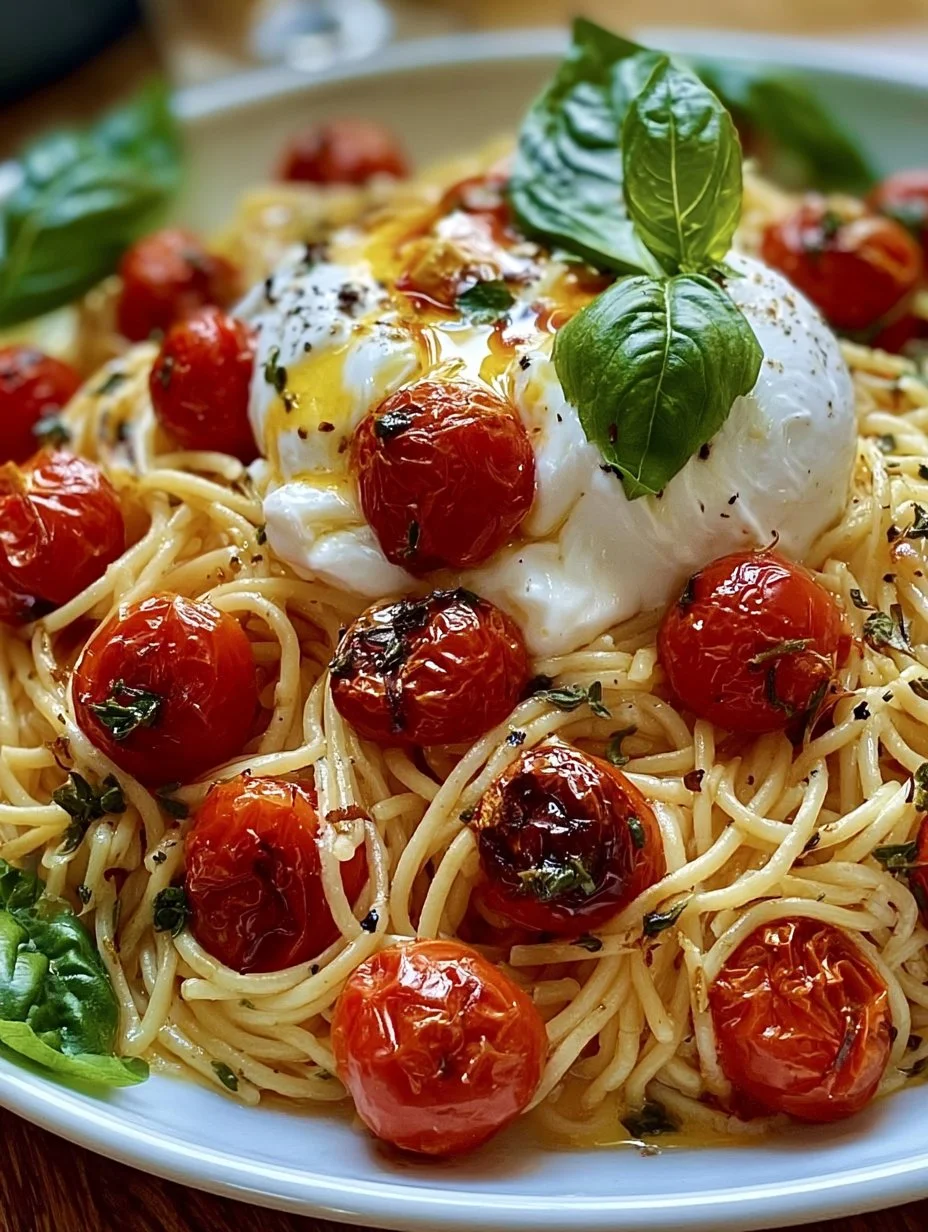 Burrata Pasta with Oven Tomatoes