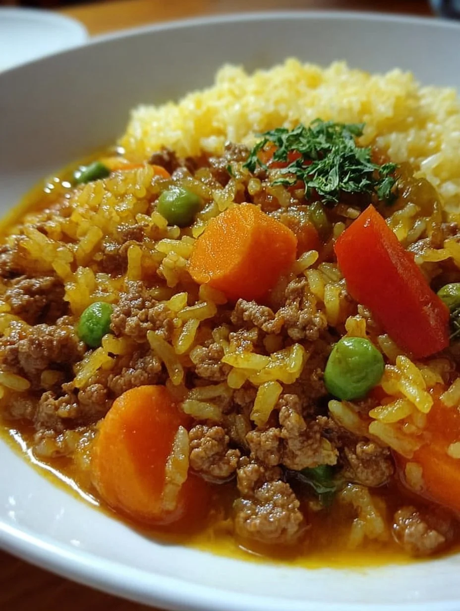 Curry rice with minced meat
