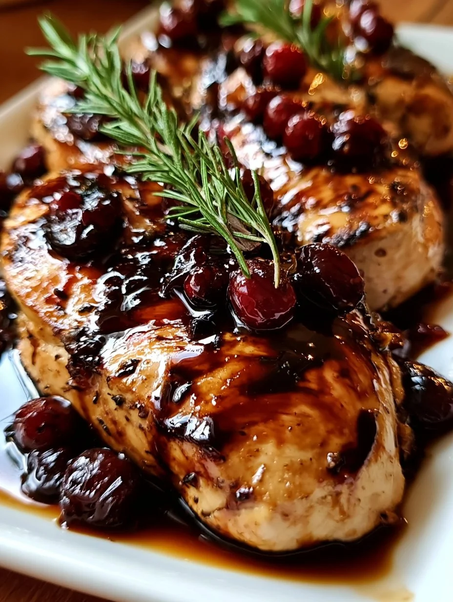 Hähnchen mit Preiselbeer-Balsamico-Glasur