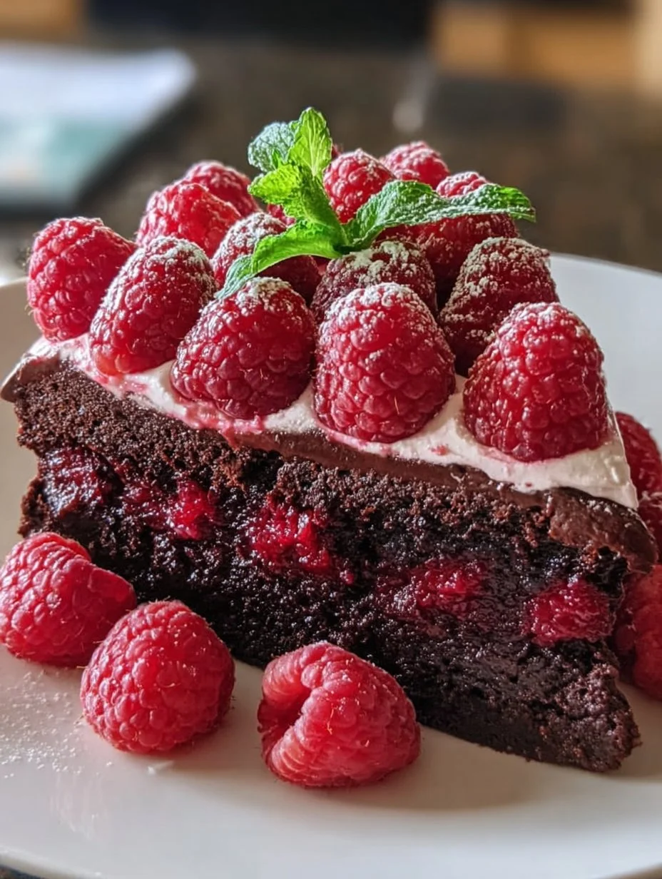 Himbeer Schoko Brownie Torte