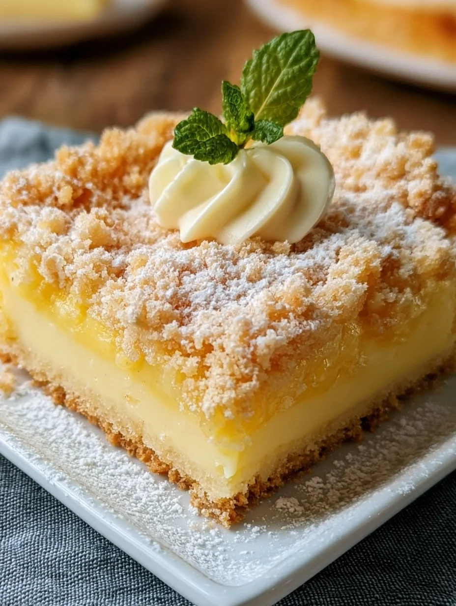 Knuspriger Streuselkuchen mit Vanillepudding wie von Oma
