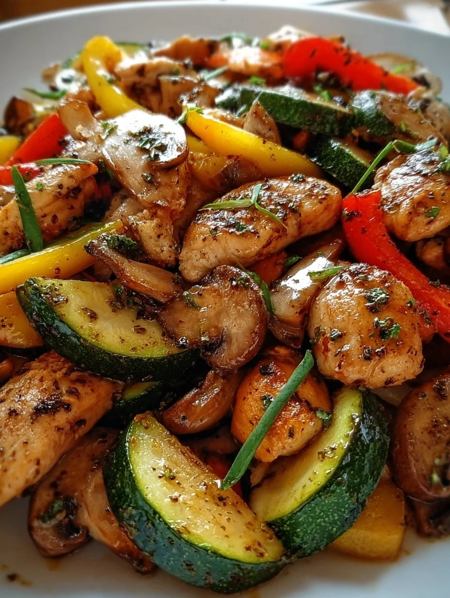 Low-Carb Vegetable Stir-Fry with Poultry