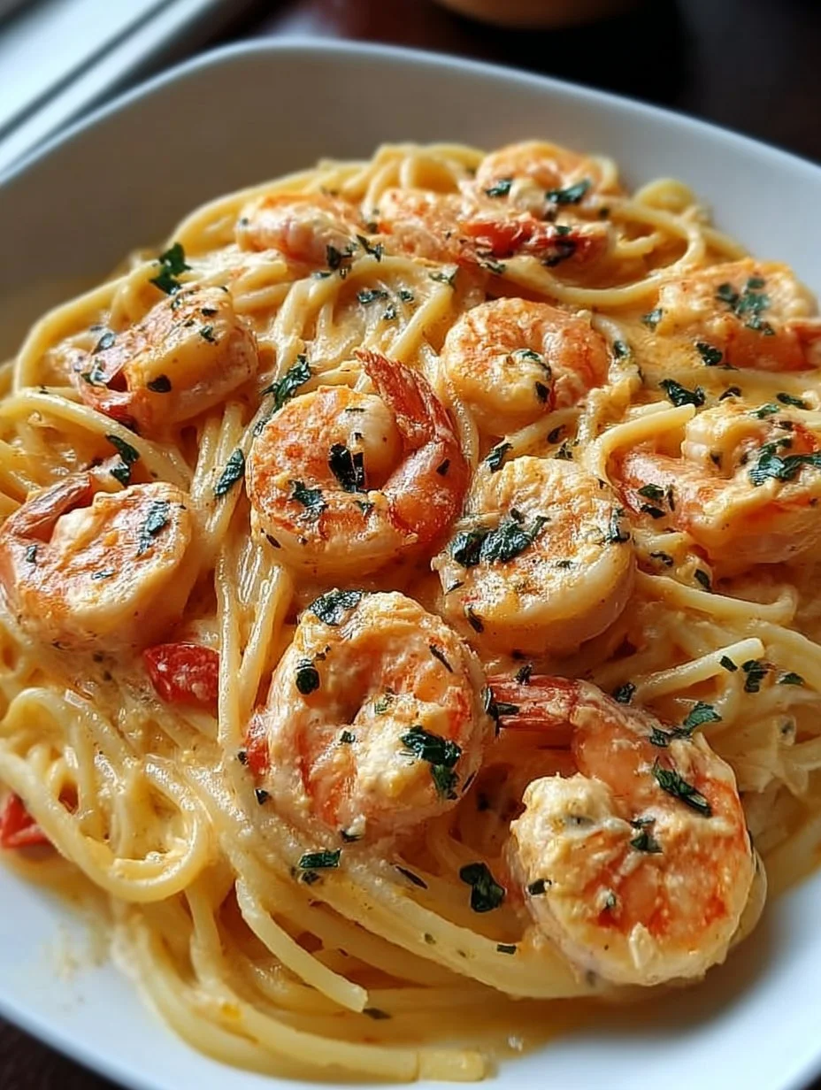 Spaghetti with shrimp cream cheese | Quick cooking, Italian fish dishes, summer dishes