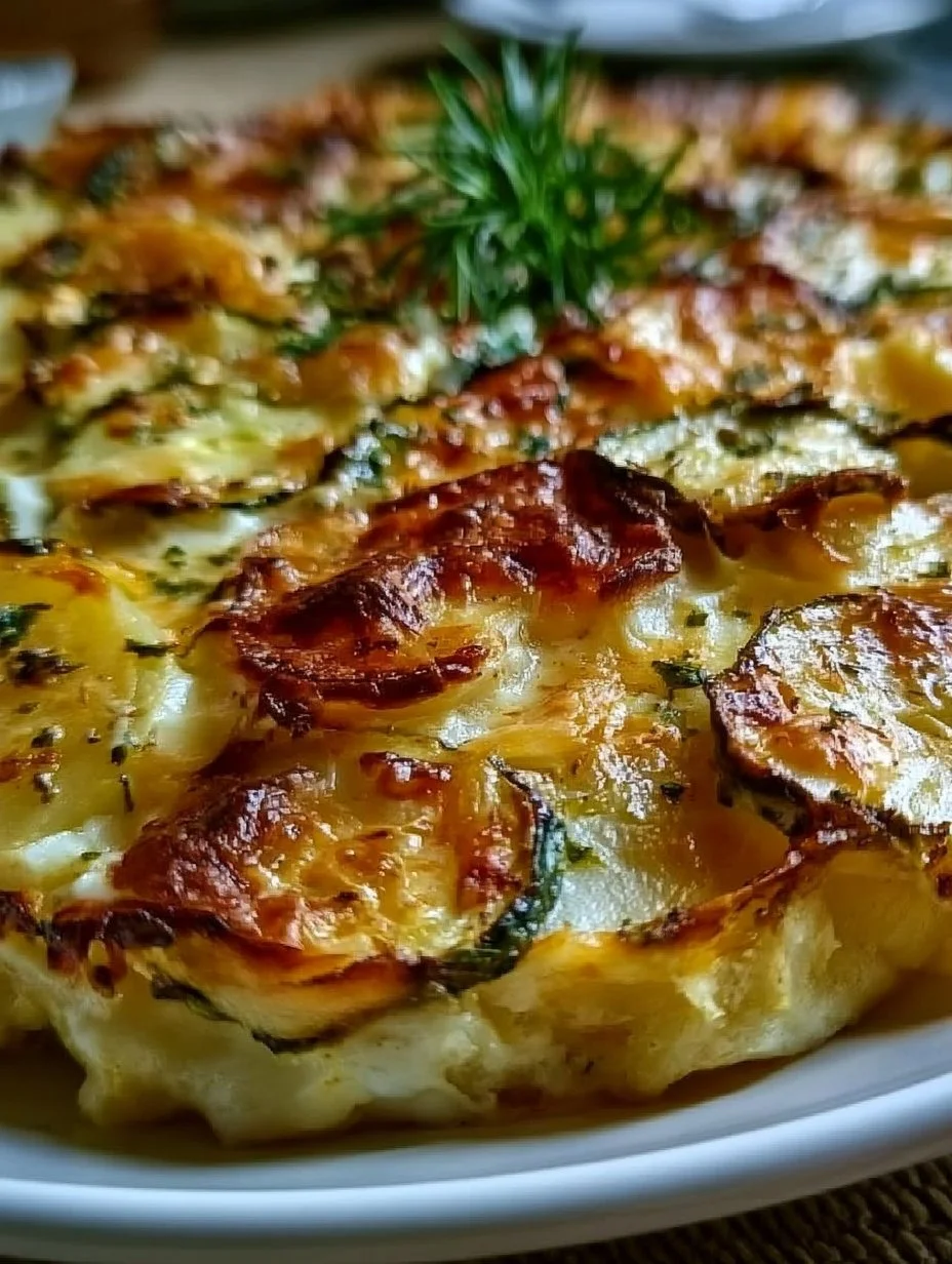 Cremiger vegetarischer Kartoffelauflauf