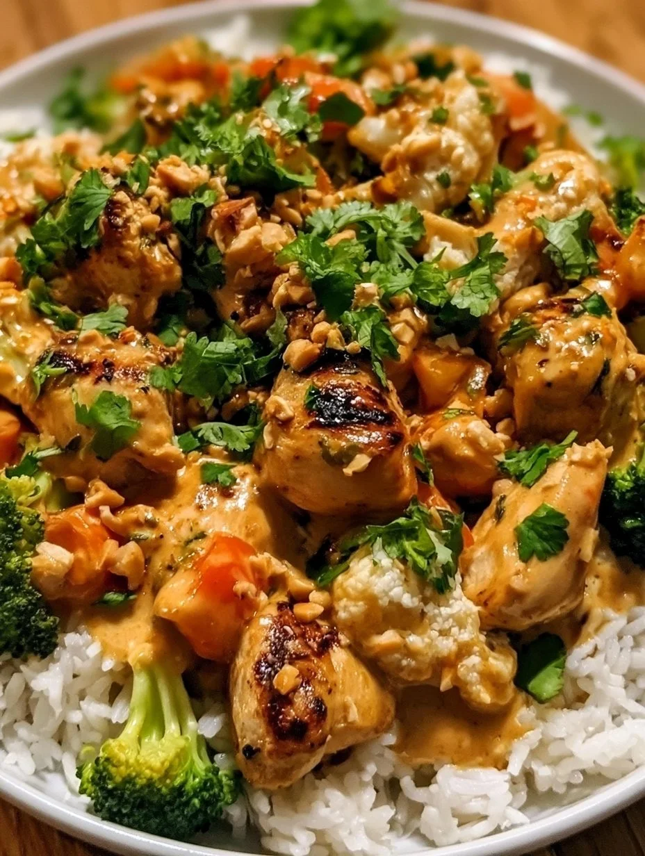 Cremiges Thai-Erdnuss-Hähnchen