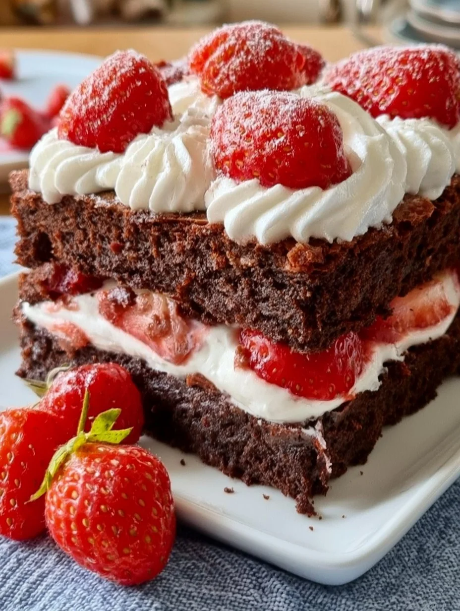 Erdbeer-Brownie-Kuchen