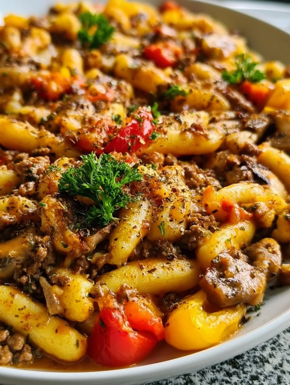 Schupfnudelpfanne mit Hackfleisch – einfach &amp; herzhaft