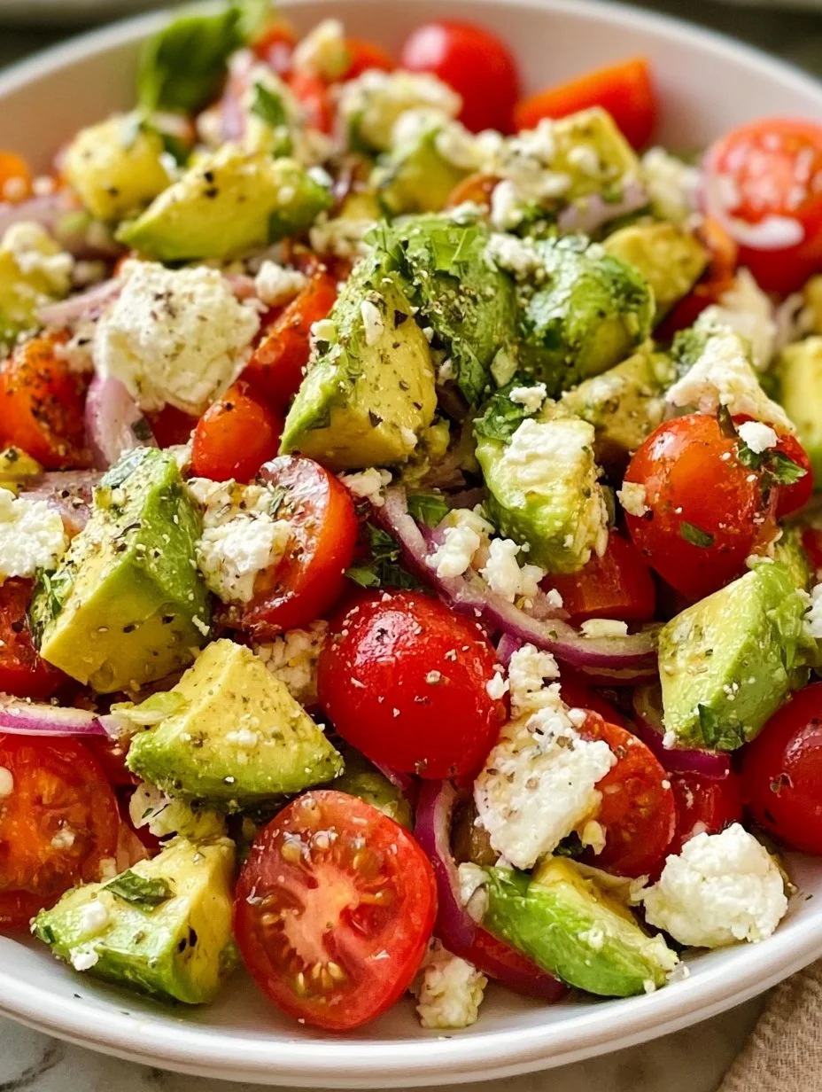 Avocado-Salat mit Feta und Tomaten