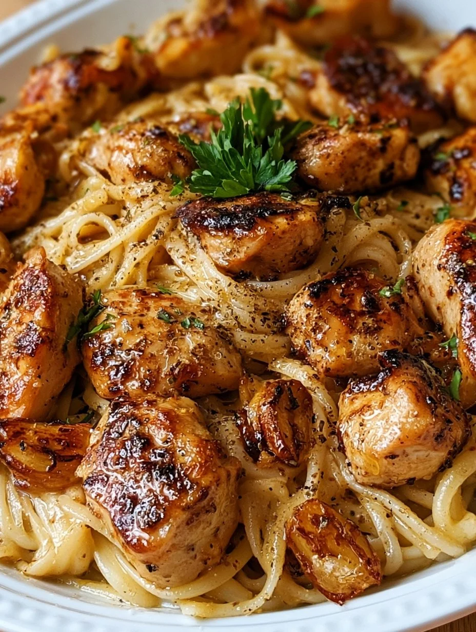 Honig-Pfeffer-Hühnchen-Pasta