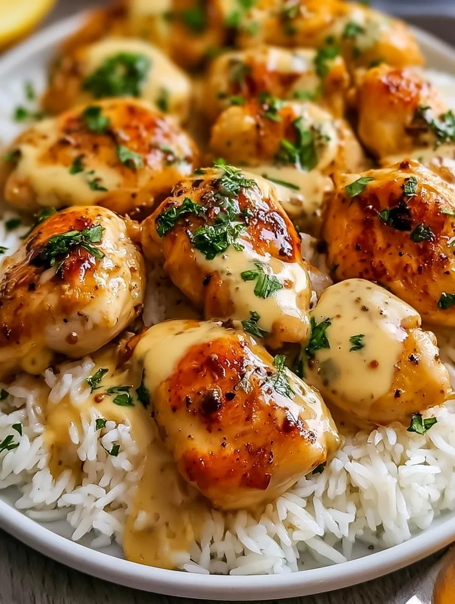 Honig Senf Hähnchen mit Reis – Superschnell und Lecker