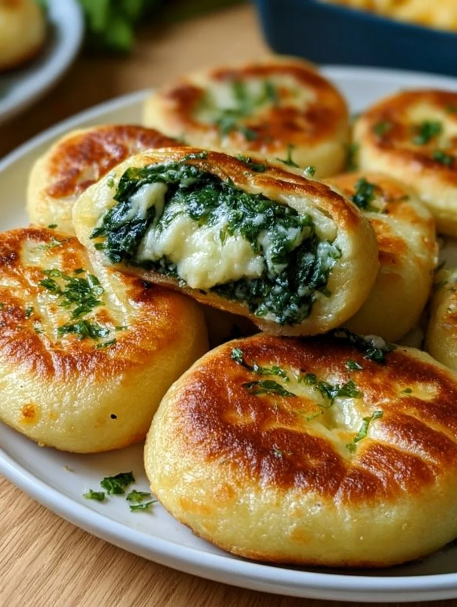 Kartoffeltaschen mit Frischkäse-Spinat-Füllung