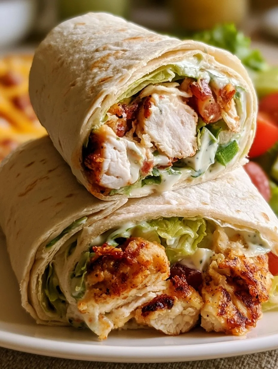 Knuspriger Hähnchen-Ranch-Snack-Wrap