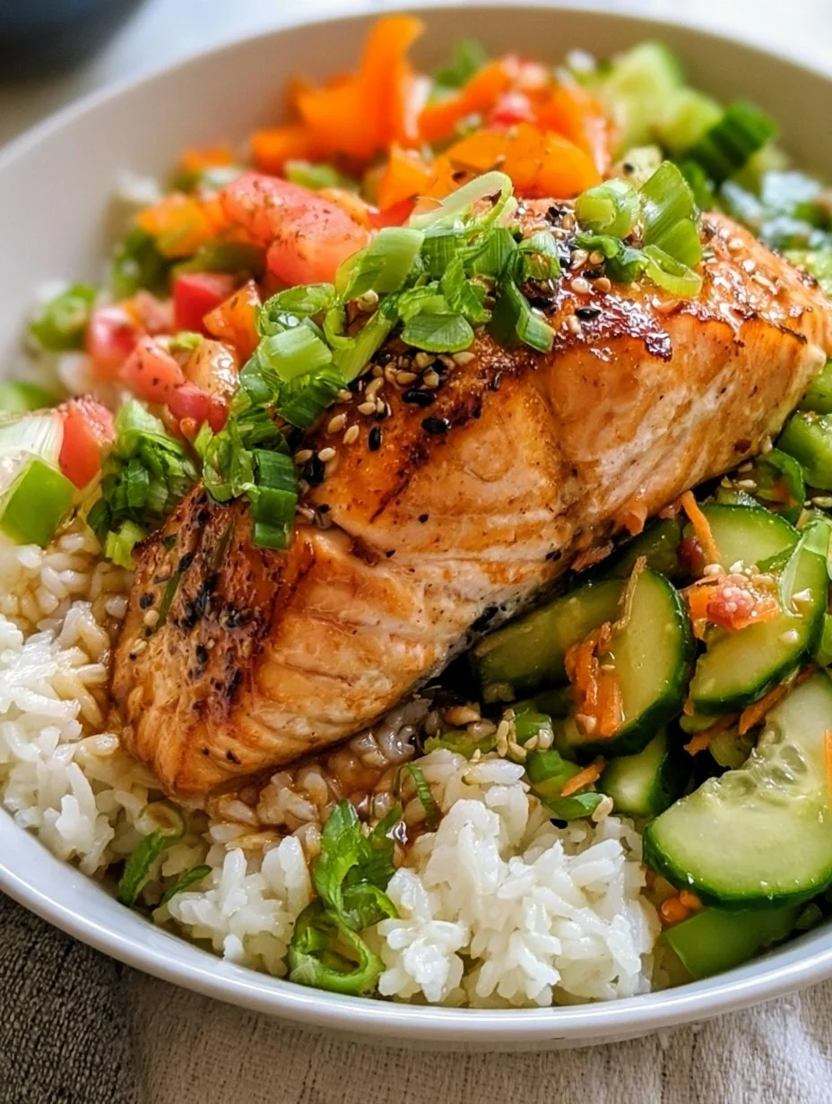 Lachs Bowl mit Reis