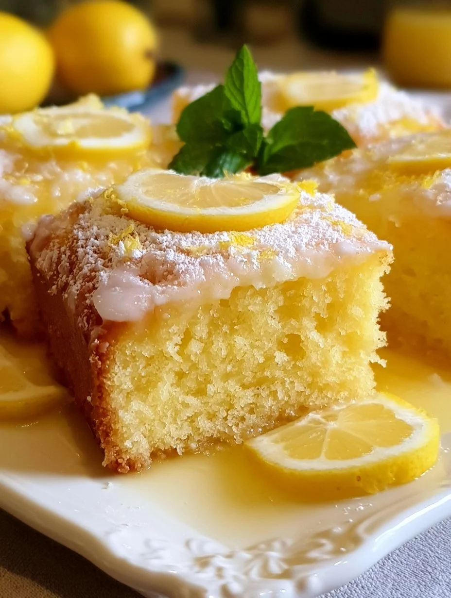 Saftiger Zitronenkuchen vom Blech